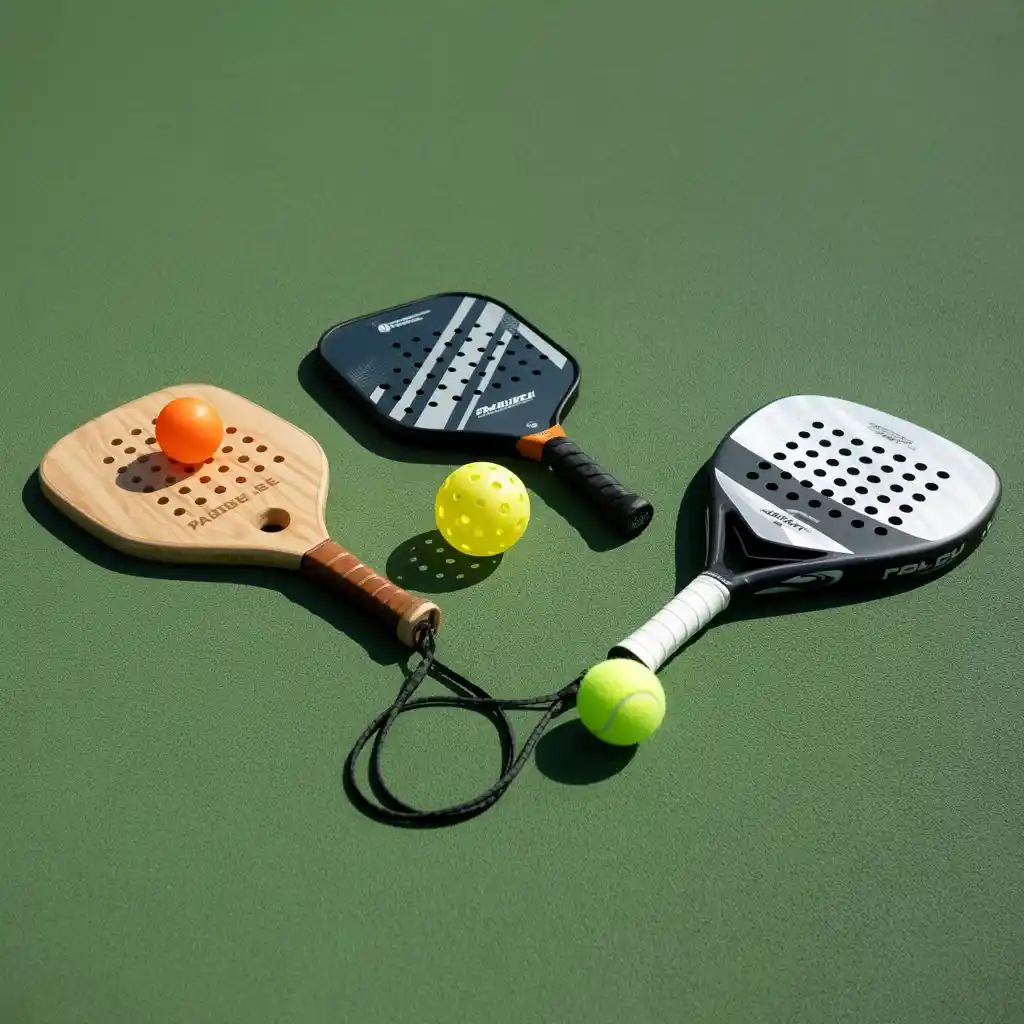 Paddle ball and pickleball equipment comparison